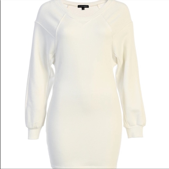 JLUXLABEL brown French crew neck knit dress - Picture 4 of 8